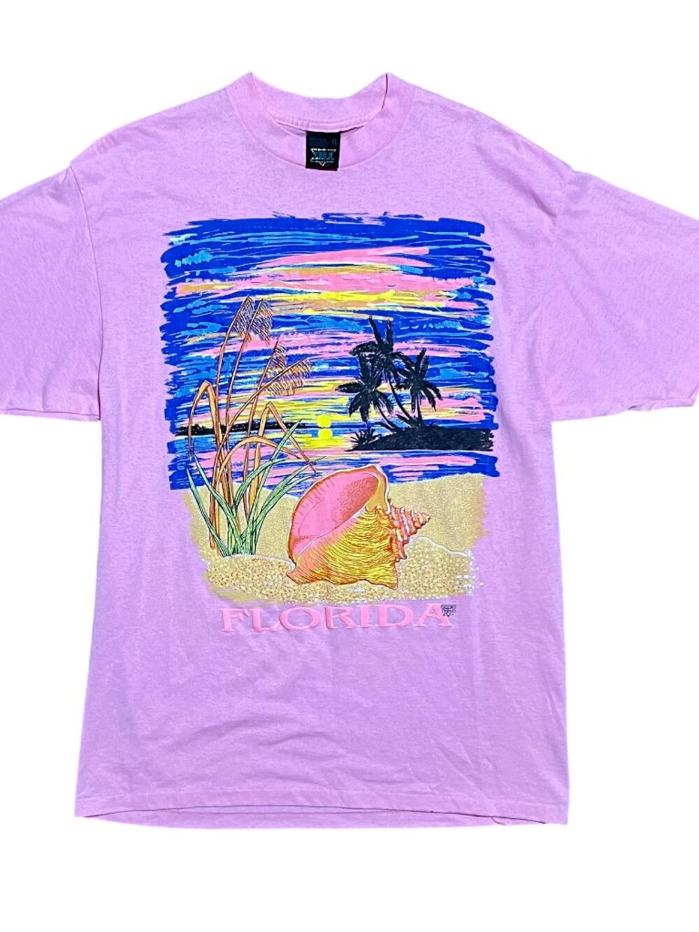 Florida Single Stitch 1980s/1990s Vintage Raised Print T-Shirt, Men's XL